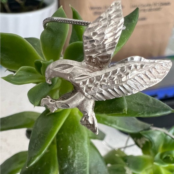 Italian 925 silver eagle and chain . - Picture 7 of 7